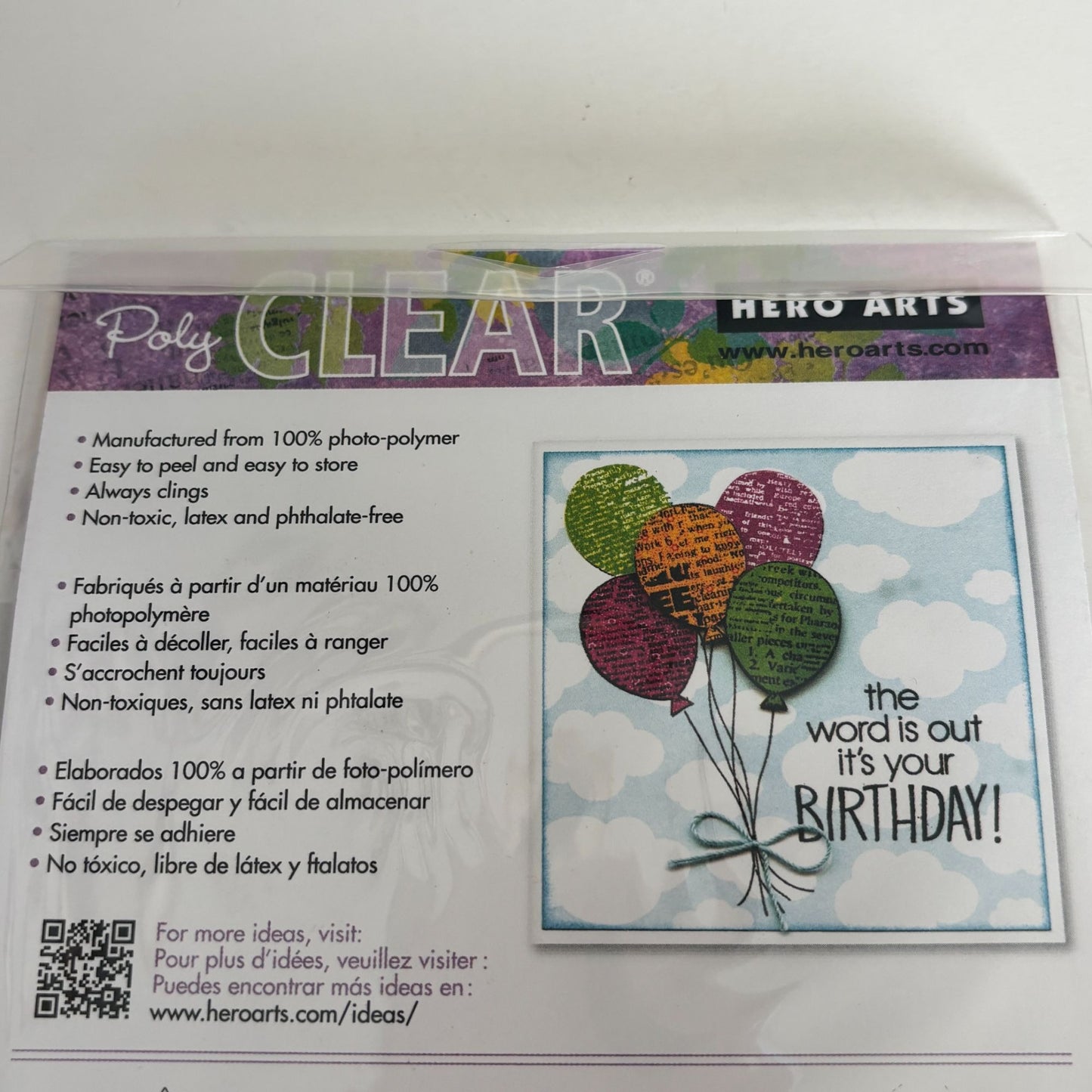 Hero Arts Poly Clear Stamps Sending Smiles Birthday Card Making Thank You Words Sentiments