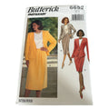 Butterick Sewing Pattern 6652 90s Power Suit Jacket Skirt Set Easy 6 8 10 Uncut