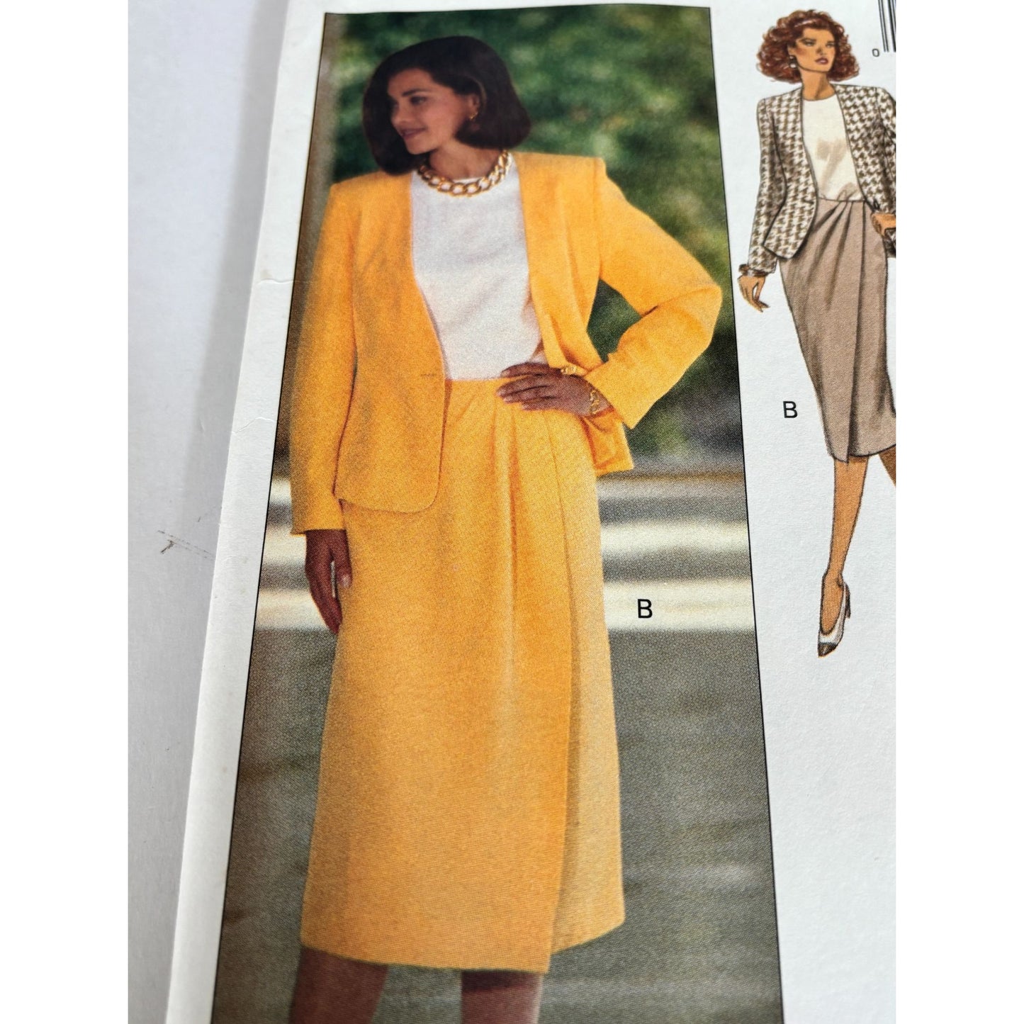 Butterick Sewing Pattern 6652 90s Power Suit Jacket Skirt Set Easy 6 8 10 Uncut