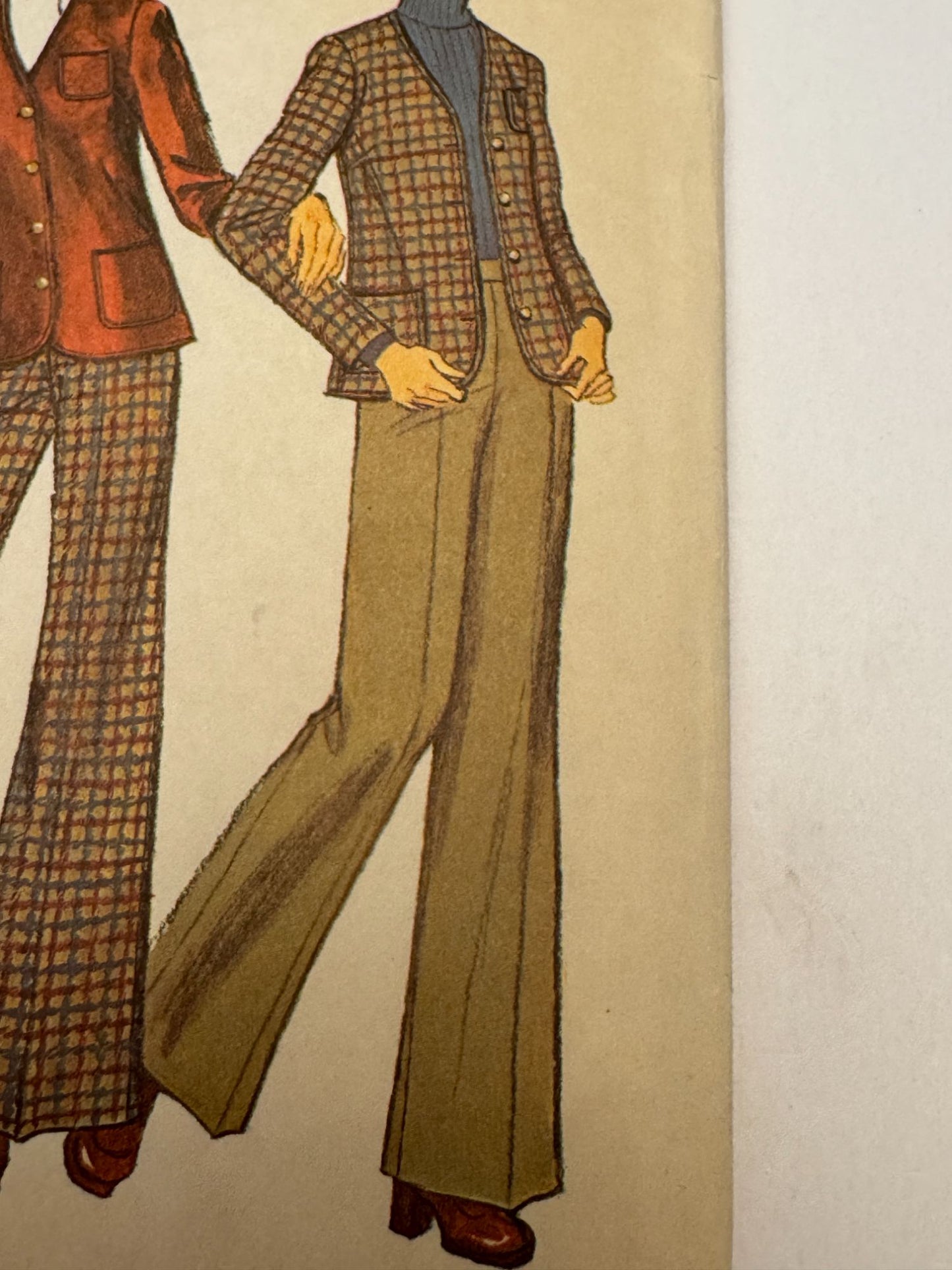 Simplicity Sewing Pattern 6619 Vintage 1970s Juniors Teen Outfit Skirt Preppy UC