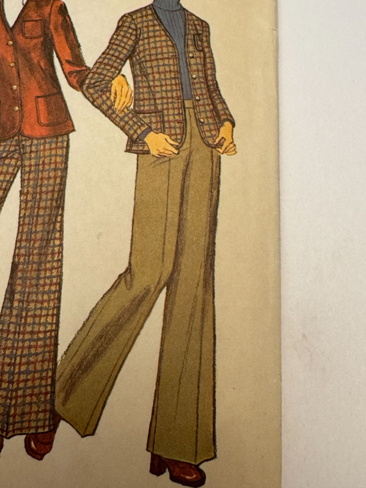 Simplicity Sewing Pattern 6619 Vintage 1970s Juniors Teen Outfit Skirt Preppy UC