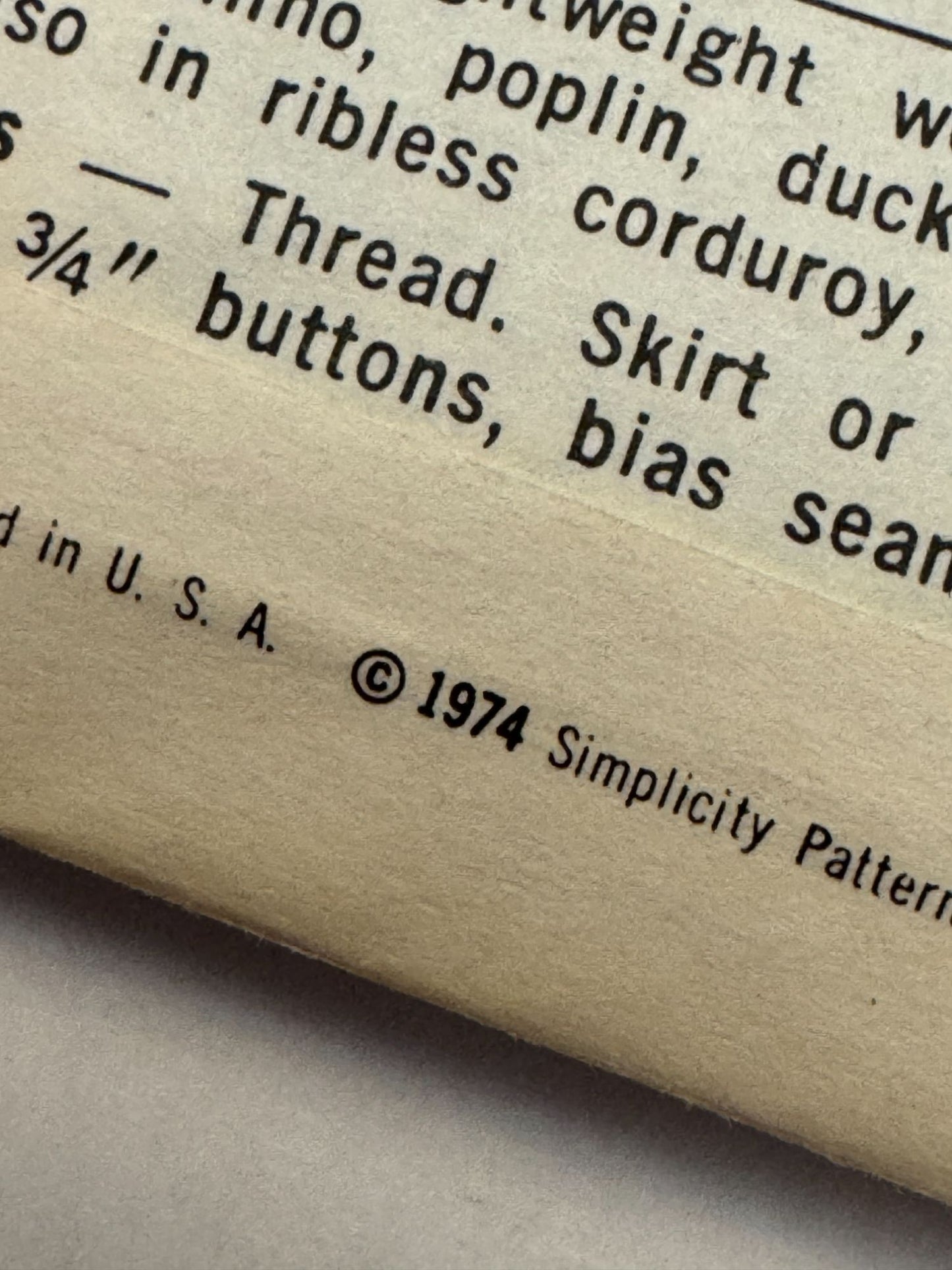 Simplicity Sewing Pattern 6619 Vintage 1970s Juniors Teen Outfit Skirt Preppy UC
