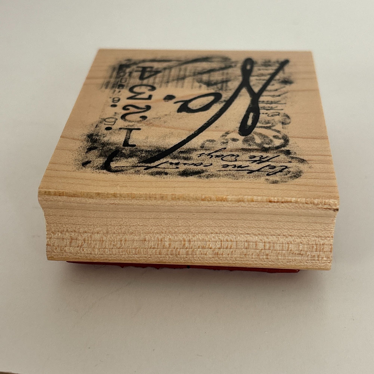 Club Stamp Rubber Stamp Let Me Count the Days Grunge Numbers Journal Mixed Media