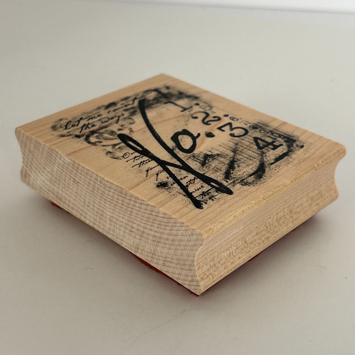 Club Stamp Rubber Stamp Let Me Count the Days Grunge Numbers Journal Mixed Media