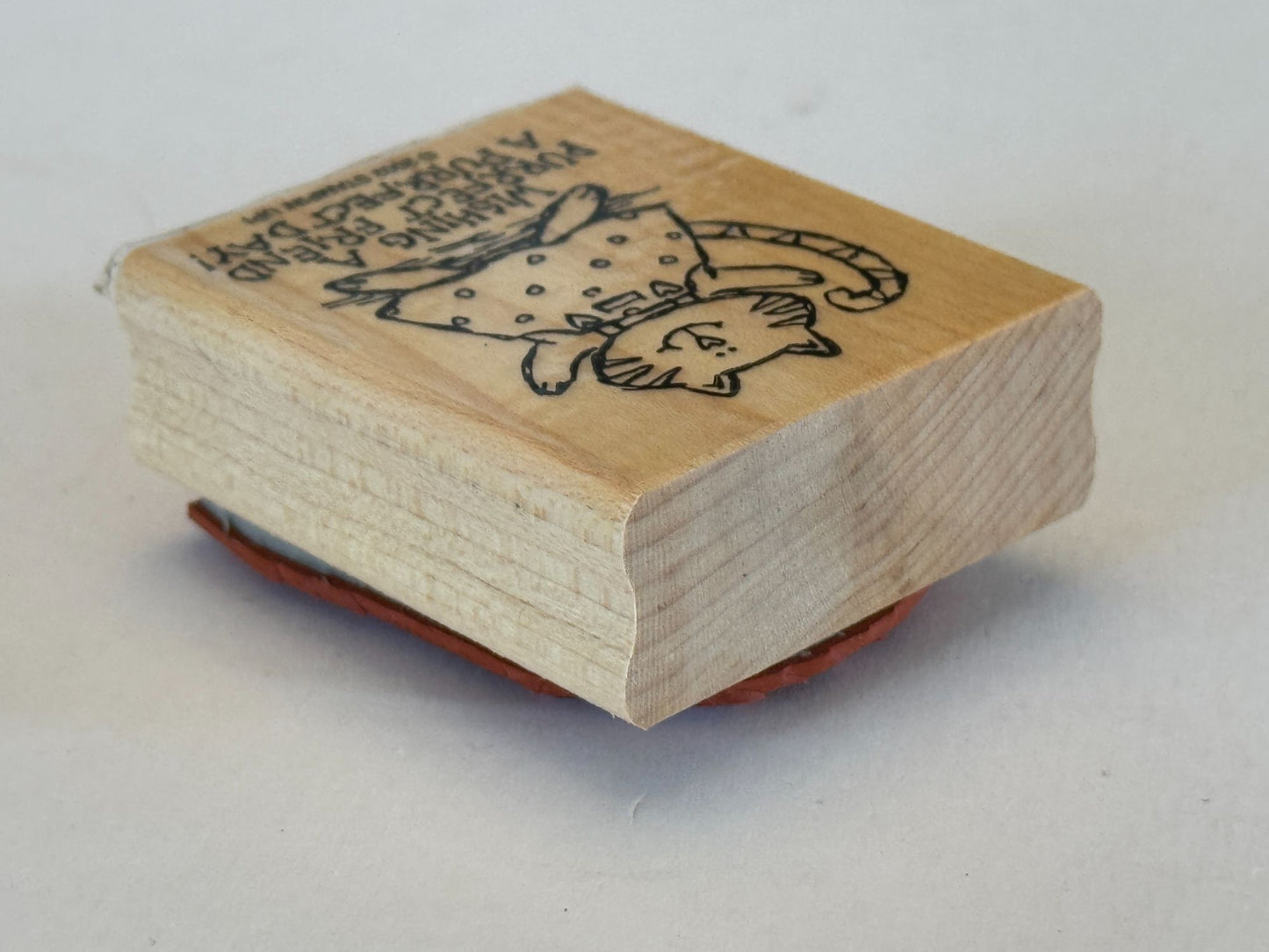 Stampin Up Rubber Stamp Wishing A Purrfect Day Friendship Cat Perfect Pun Words