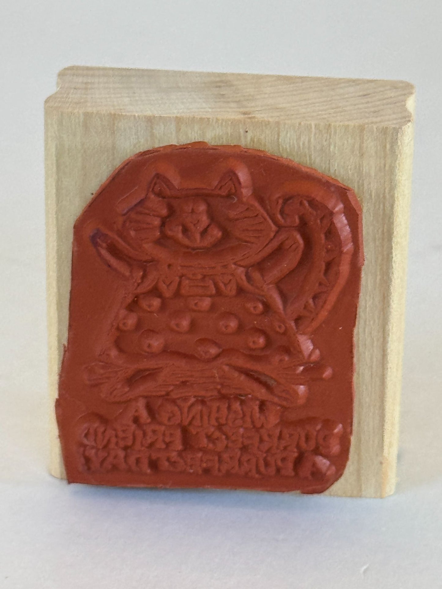 Stampin Up Rubber Stamp Wishing A Purrfect Day Friendship Cat Perfect Pun Words