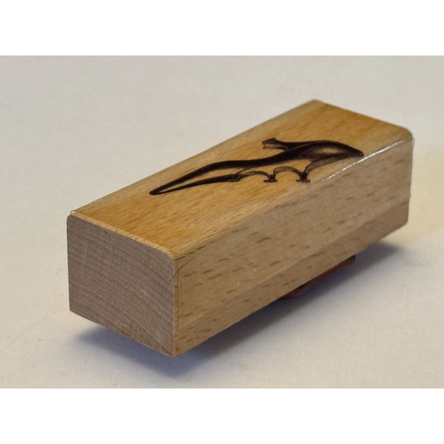 Victorian Dress Shoe Rubber Stamp Fashion Pointed Toe Card Making Wood Mounted