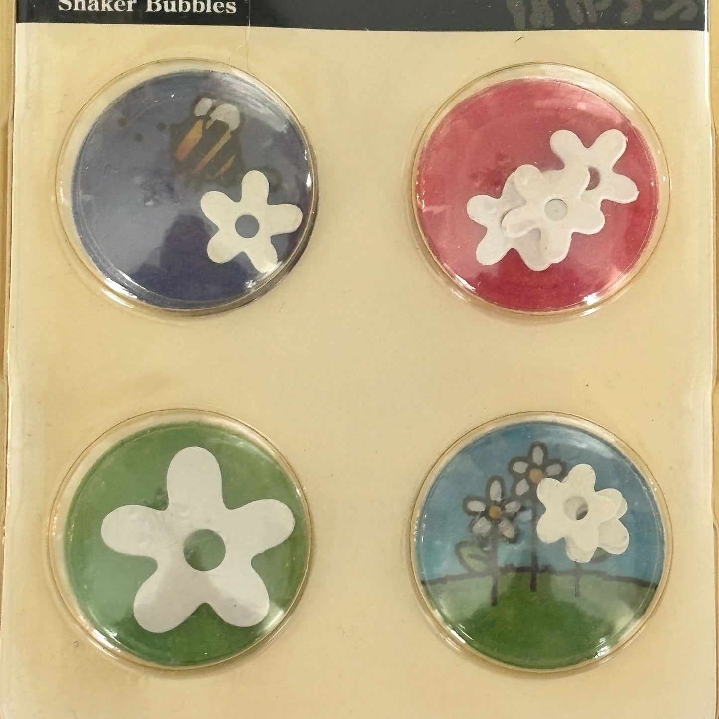 Pebbles Shaker Bubbles Stickers Flowers Y2K Scrapbook Embellishments Dome Die Cuts Cardmaking