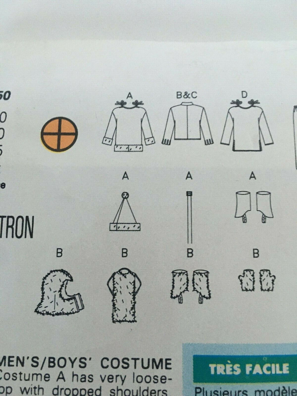 Butterick Sewing Pattern 5042 Halloween Costume Ninja Santa Frankenstein Mens A