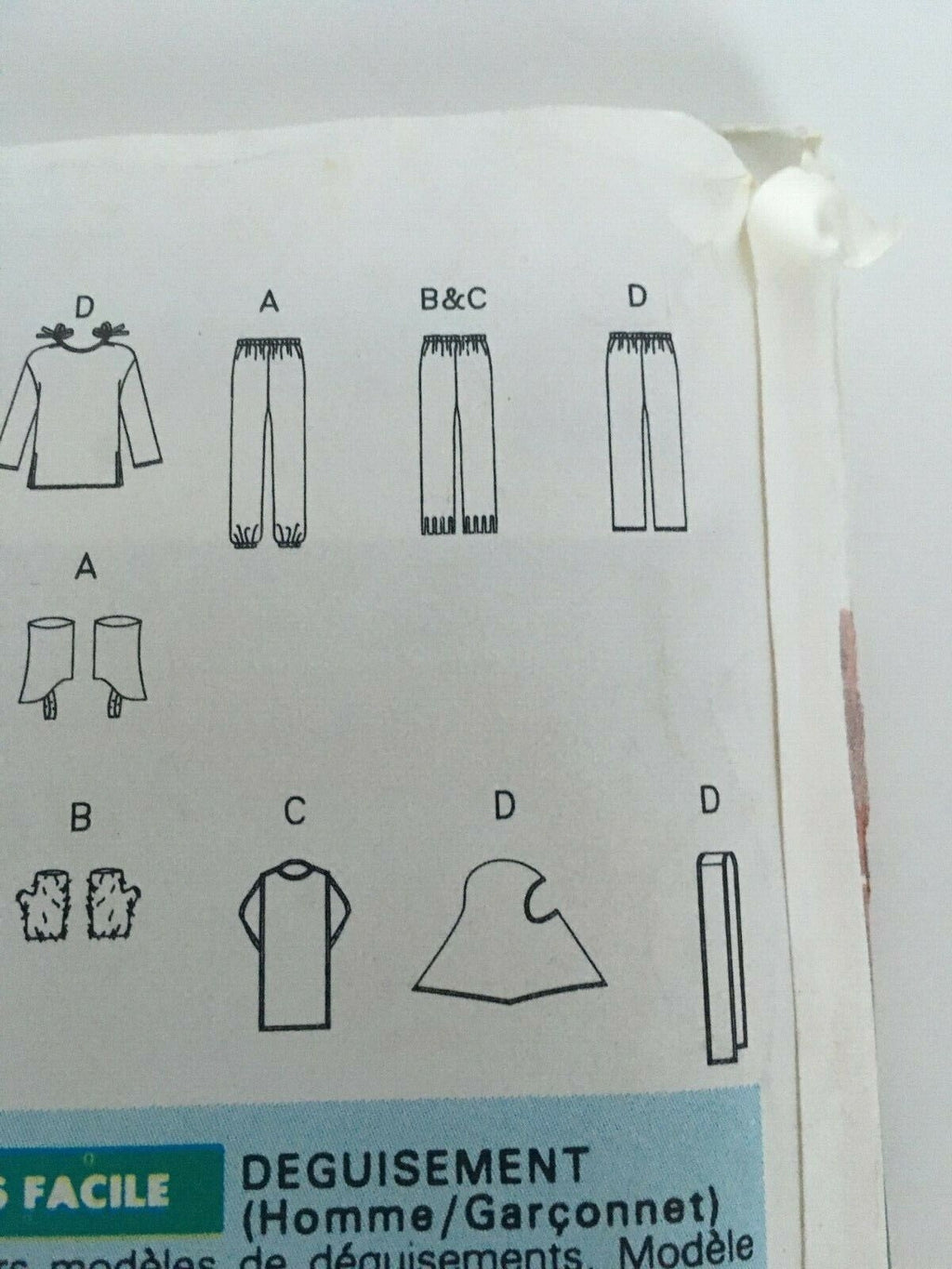 Butterick Sewing Pattern 5042 Halloween Costume Ninja Santa Frankenstein Mens A