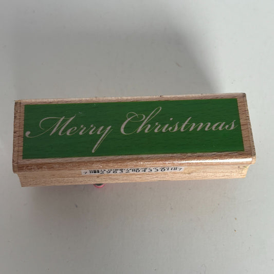 Studio G Rubber Stamp Merry Christmas Greeting Holiday Card Making Words Craft