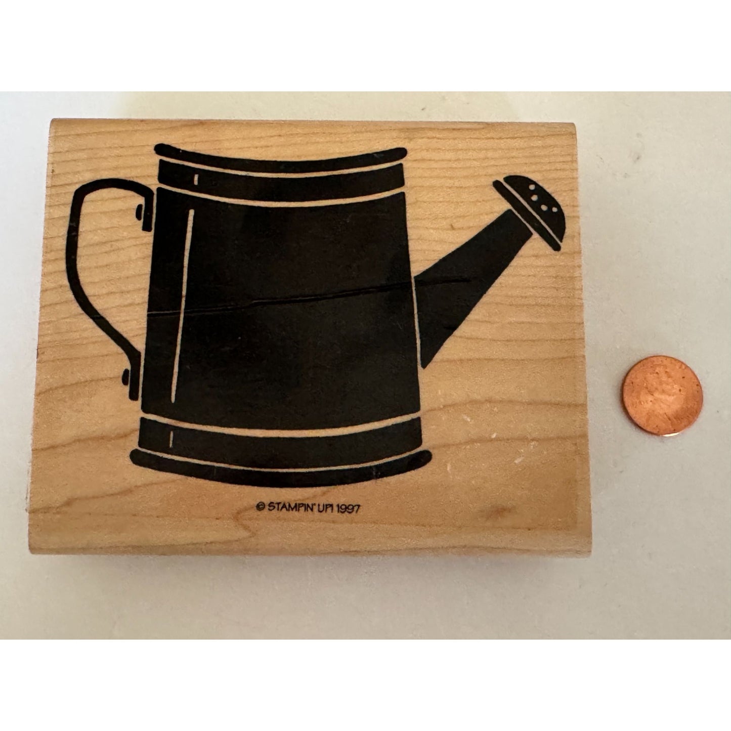 Stampin Up Rubber Stamp Watering Can Large Big Garden Spring Summer Card Making