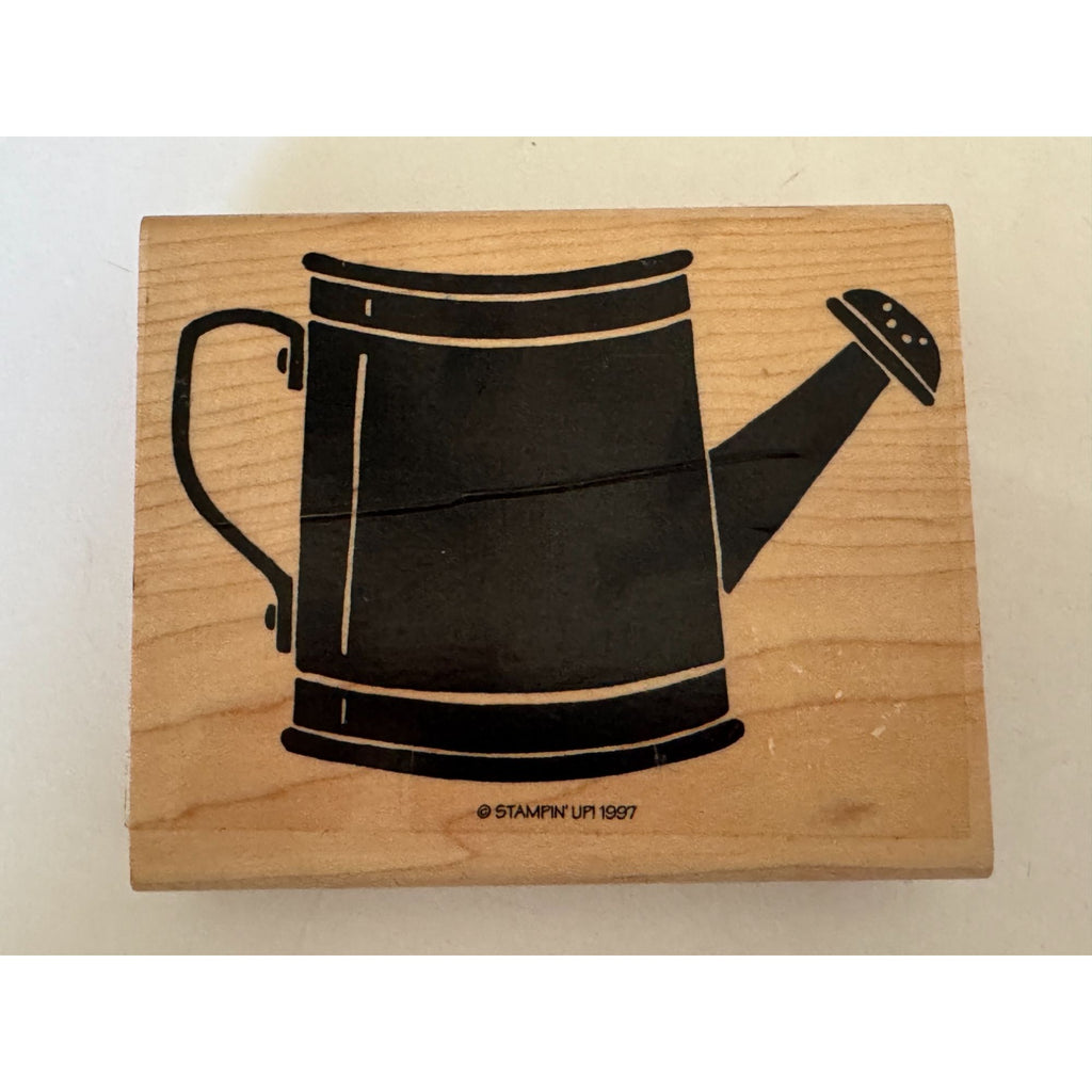 Stampin Up Rubber Stamp Watering Can Large Big Garden Spring Summer Card Making