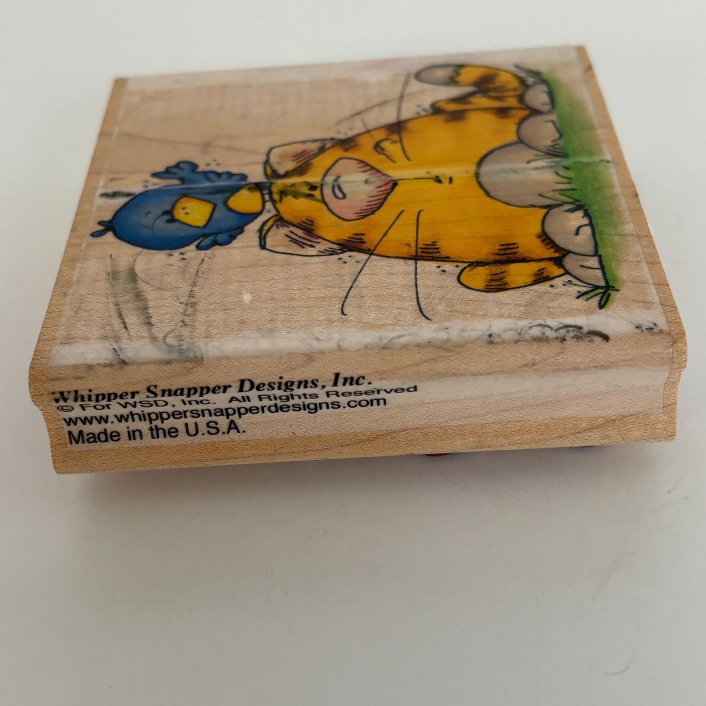 Whipper Snapper Rubber Stamp Cat and Birdie Funny Animals Bird Card Making Craft