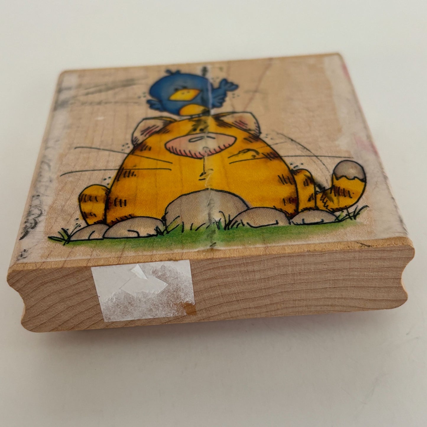 Whipper Snapper Rubber Stamp Cat and Birdie Funny Animals Bird Card Making Craft