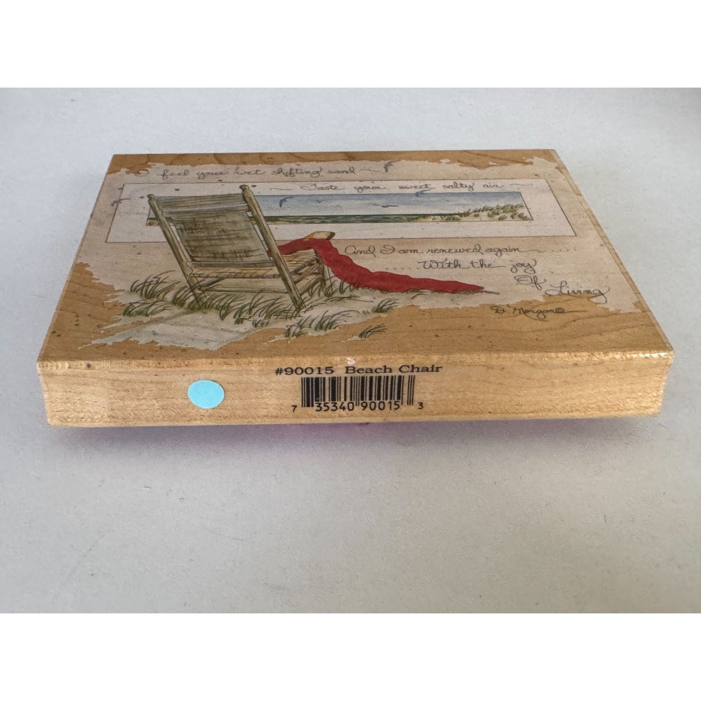 Stamps Happen Rubber Stamp Beach Chair Coastal Scene Card Making Words Large Big