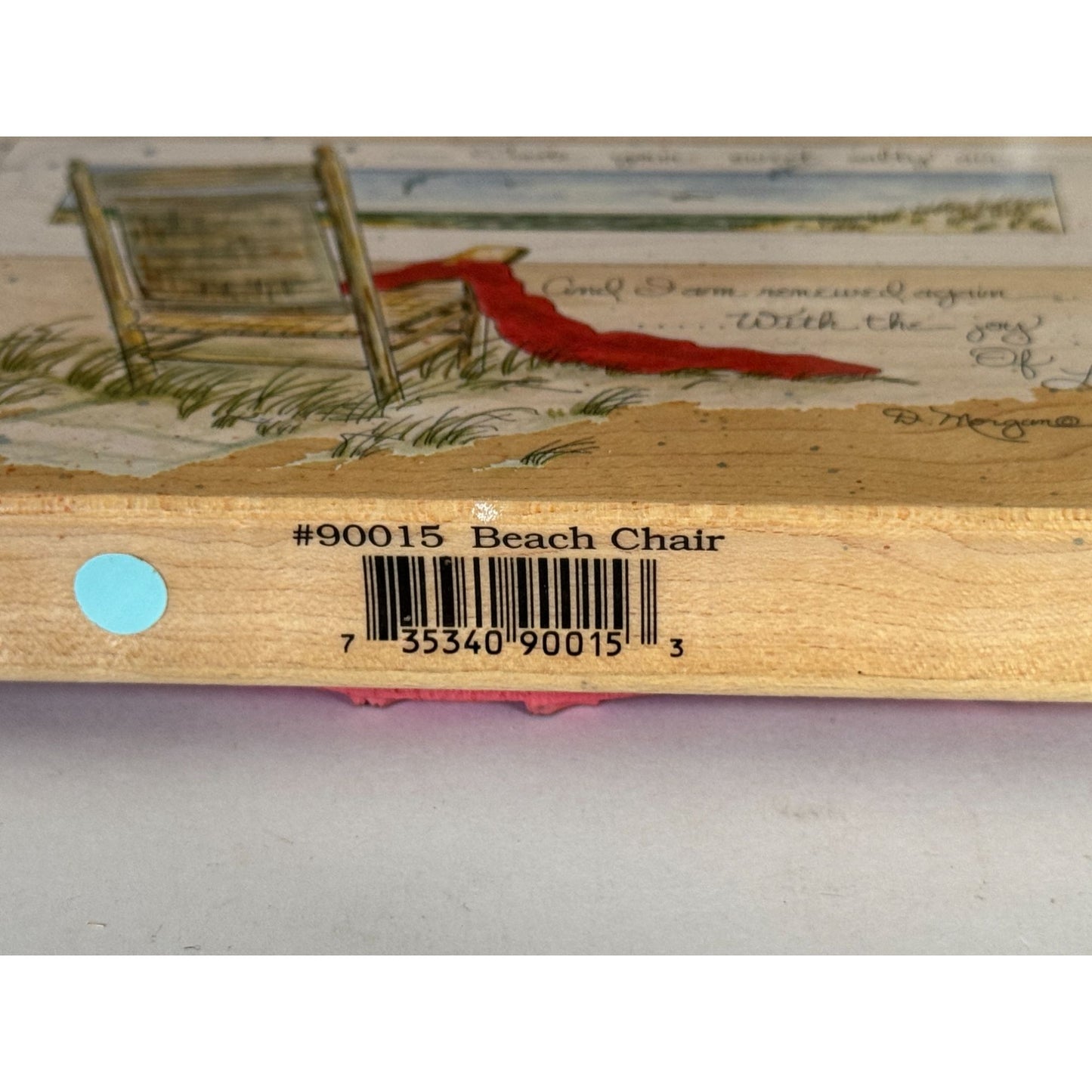 Stamps Happen Rubber Stamp Beach Chair Coastal Scene Card Making Words Large Big