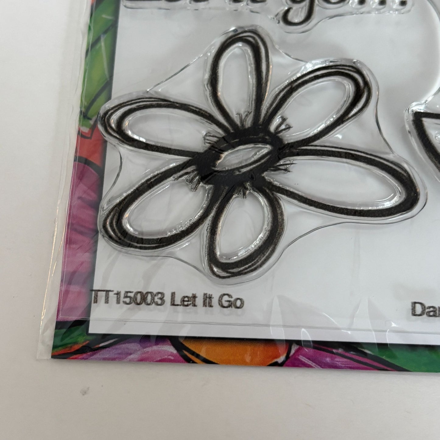 Dare 2B Artzy Clear Stamps Set Let It Go Totally Tracy Floral Breathe Release Cardmaking