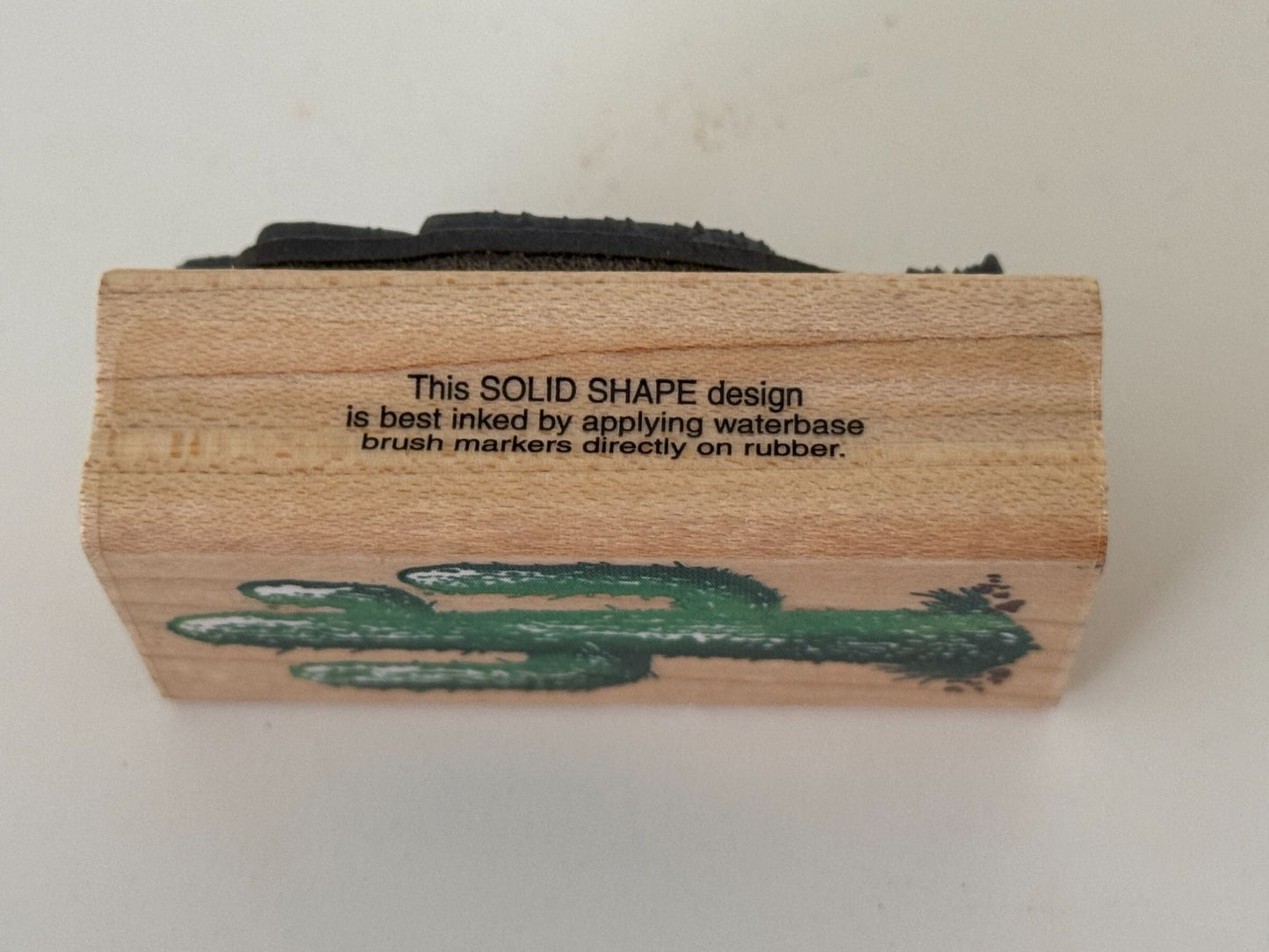 Stampendous Wood Rubber Stamp Small Saguaro Cactus Desert Landscape  Card Making