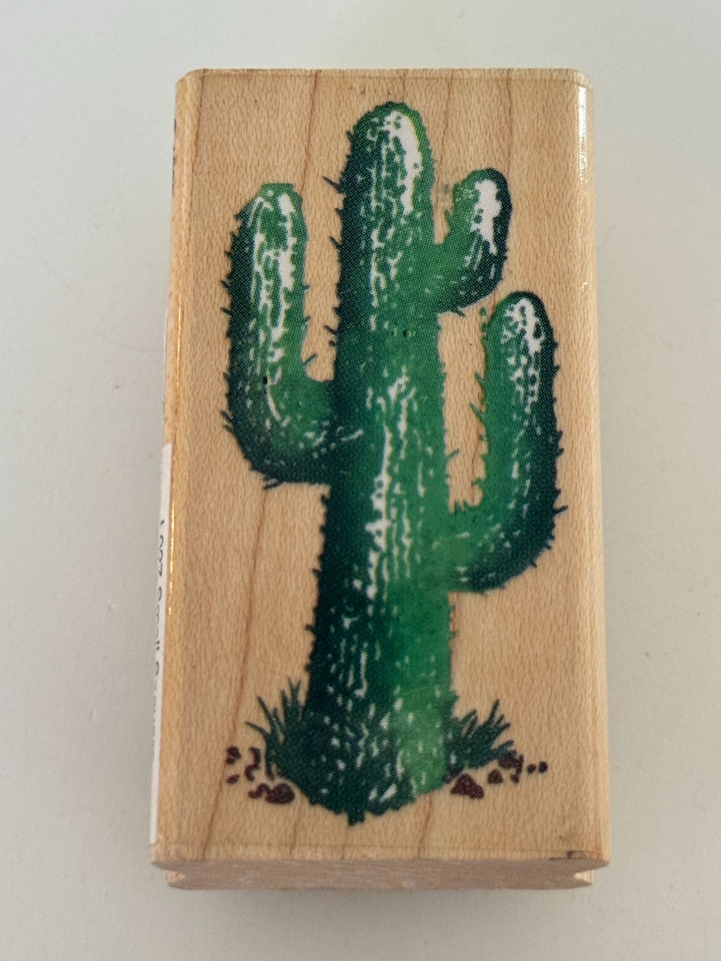 Stampendous Wood Rubber Stamp Small Saguaro Cactus Desert Landscape  Card Making