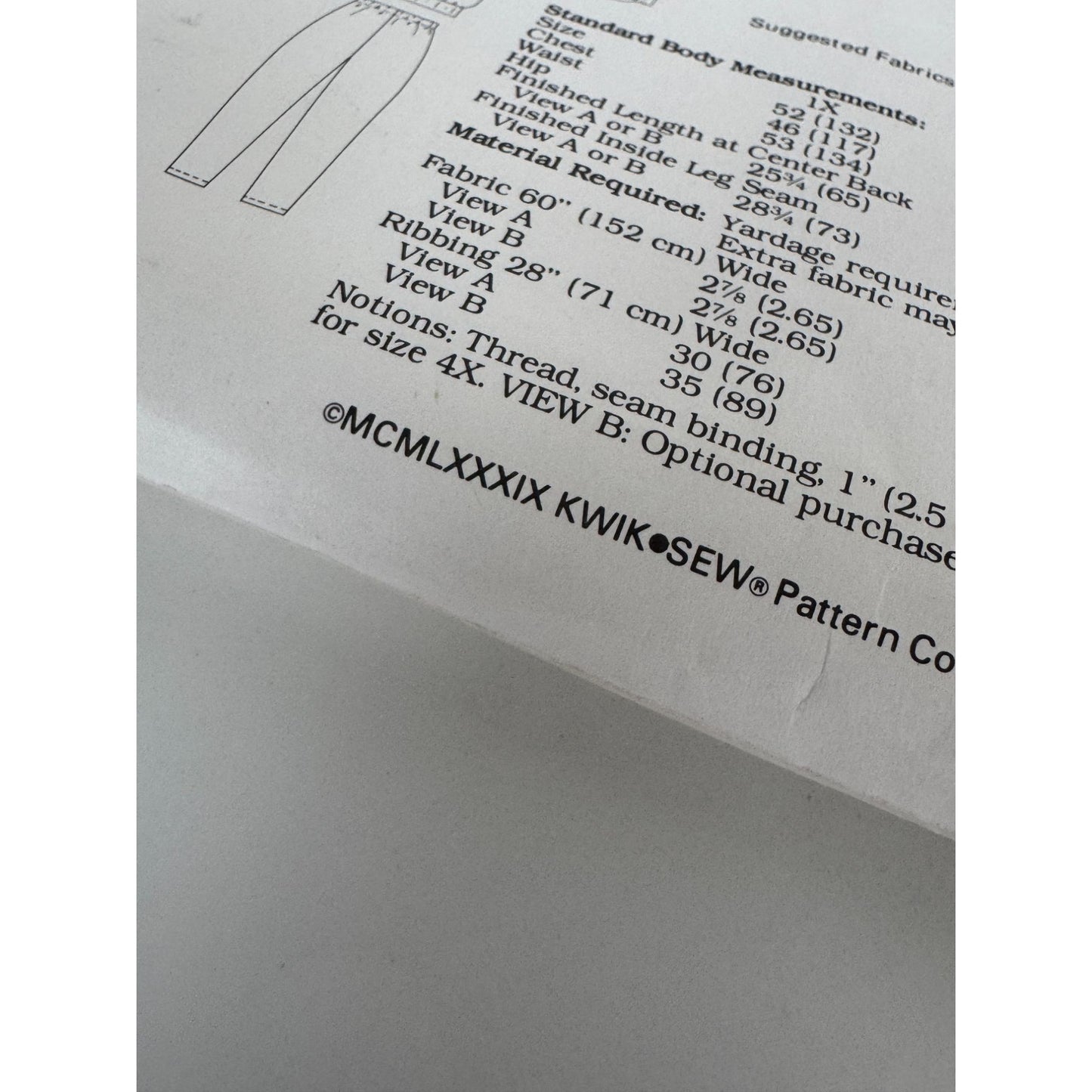 Kwik Sew Sewing Pattern 1916 Mens Sweatsuit Jogging Suits Athletic Shirt 1X-4X