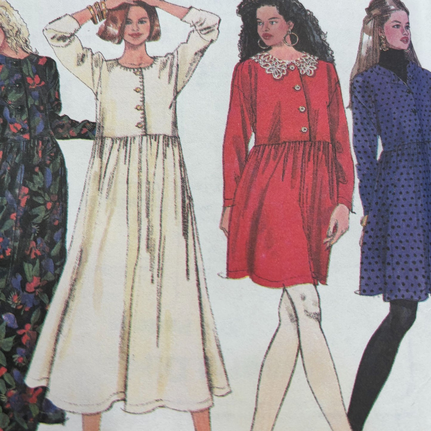 Uncut Simplicity Romantic Dress Sewing Pattern 7994 90s Grunge Vintage L XL 18-24
