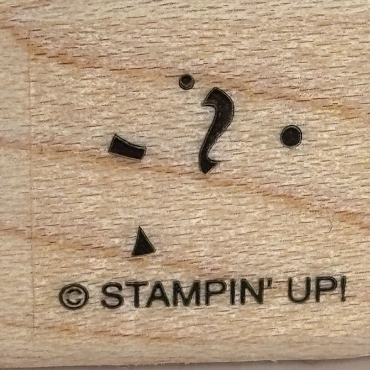 Stampin Up Wood Rubber Stamp Confetti Celebrate Birthday Card Making Background