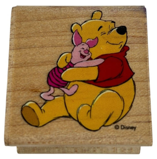 All Night Media Rubber Stamp Winnie The Pooh Hugs Piglet Friendship Card Making
