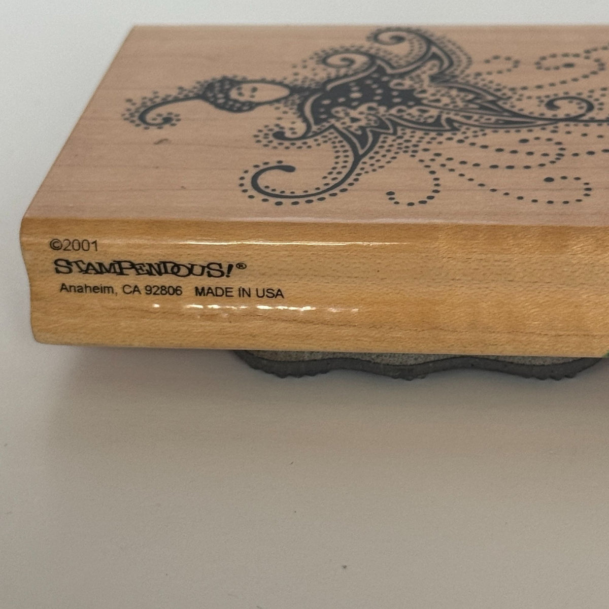 Stampendous Rubber Stamp Fall Sprite Acorn Flourish Swirls Elegant Fairy Card Making