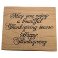 Northwoods Rubber Stamp Happy Thanksgiving Bountiful Season Sentiment Fall Card Making Family Wood Mounted