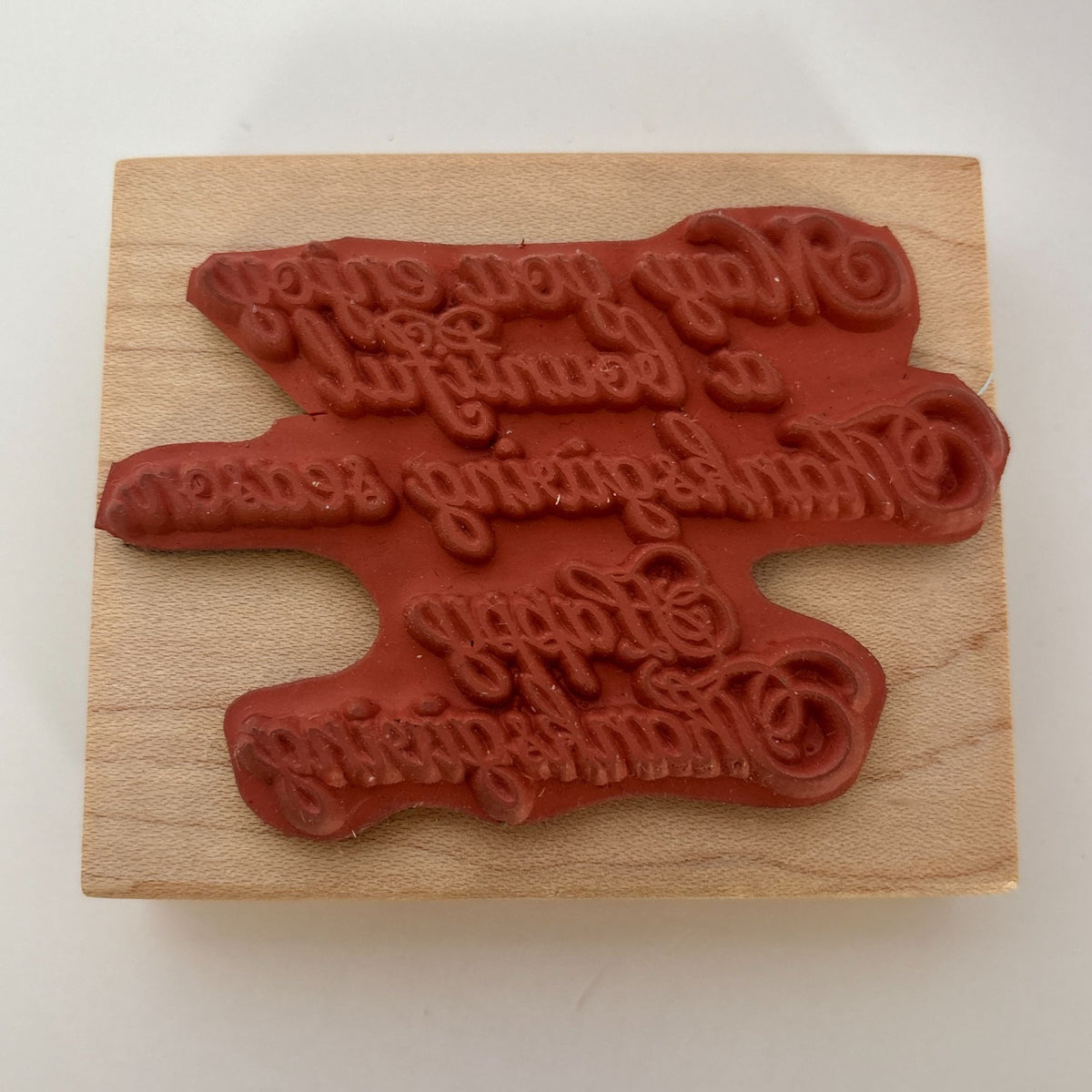 Northwoods Rubber Stamp Happy Thanksgiving Bountiful Season Sentiment Fall Card Making Family Wood Mounted