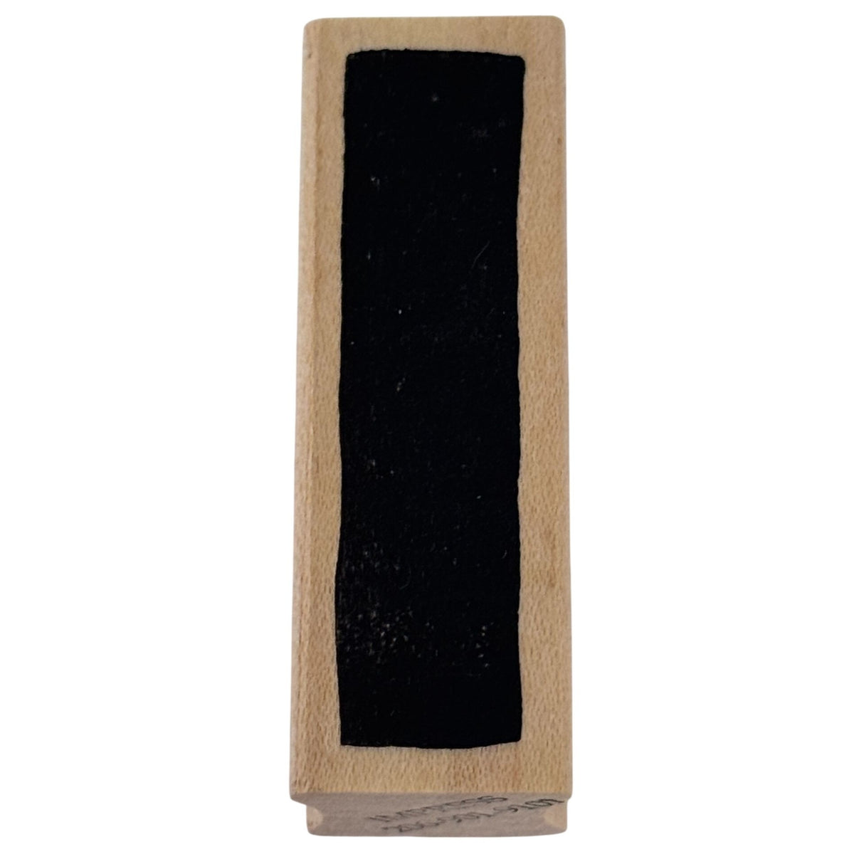 Impress Rubber Stamp Rectangle Shape Thick Line Single Stripe Grunge Border 2 Inch Vertical