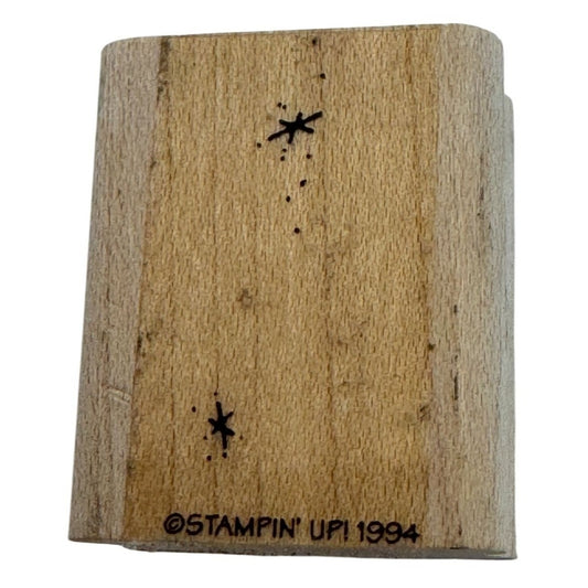 Stampin Up Wood Rubber Stamp Star Background Night Sky Dots Card Making Craft