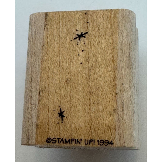 Stampin Up Wood Rubber Stamp Star Background Night Sky Dots Card Making Craft