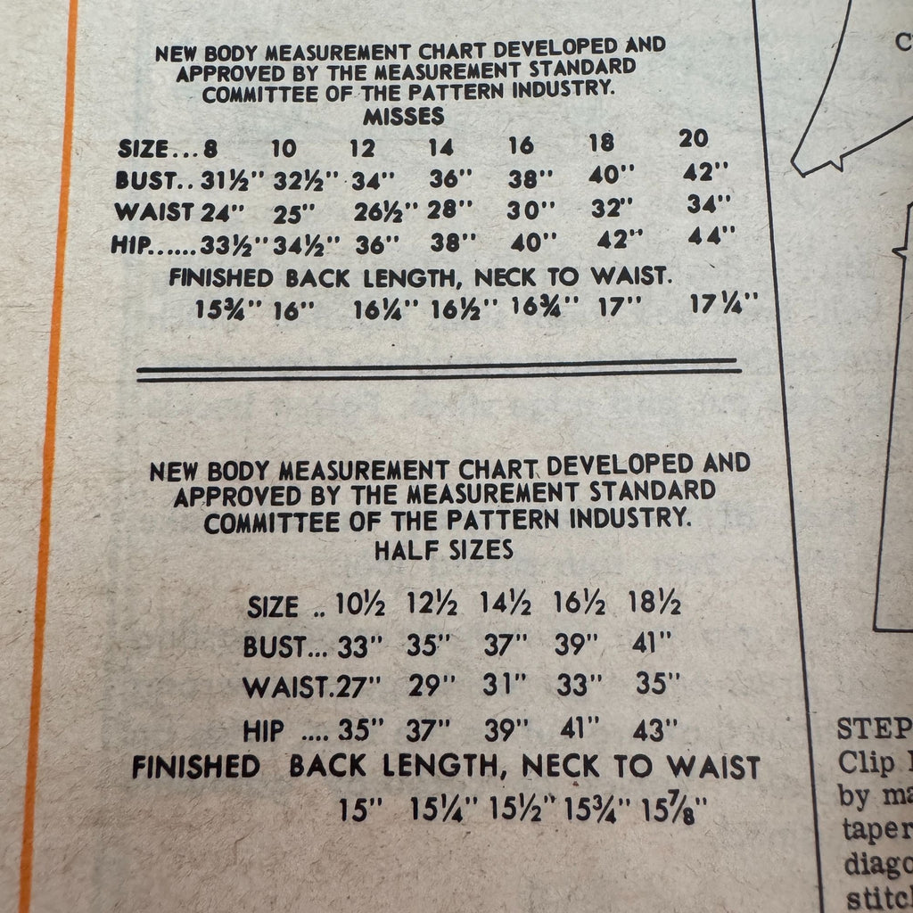 Anne Adams Printed Sewing Pattern 4847 Dress Size 12 Inches Slimmer Vintage 70s