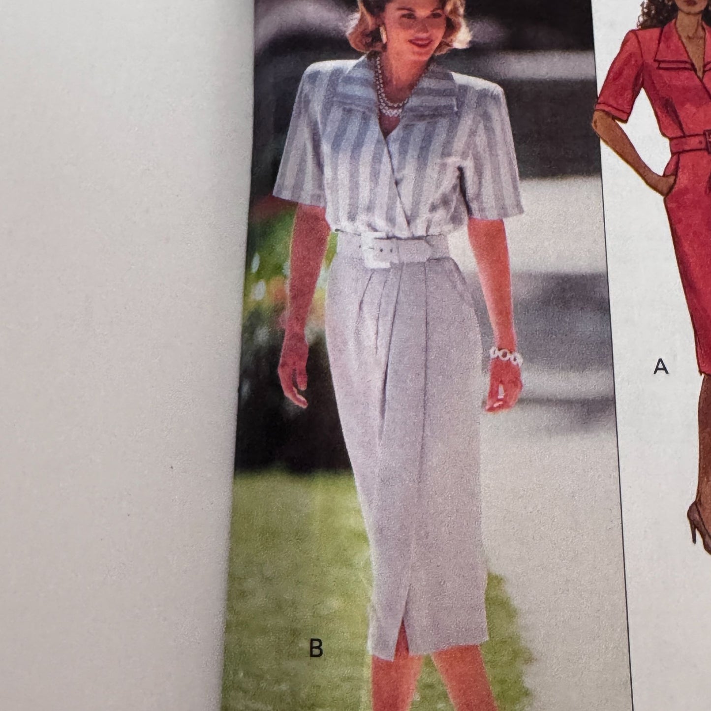 Butterick Sewing Pattern 6831 Leslie Fay 1990s Misses Mock Wrap Dress 12-16 Uncut