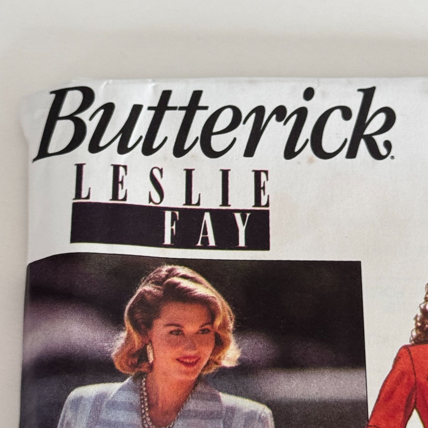 Butterick Sewing Pattern 6831 Leslie Fay 1990s Misses Mock Wrap Dress 12-16 Uncut