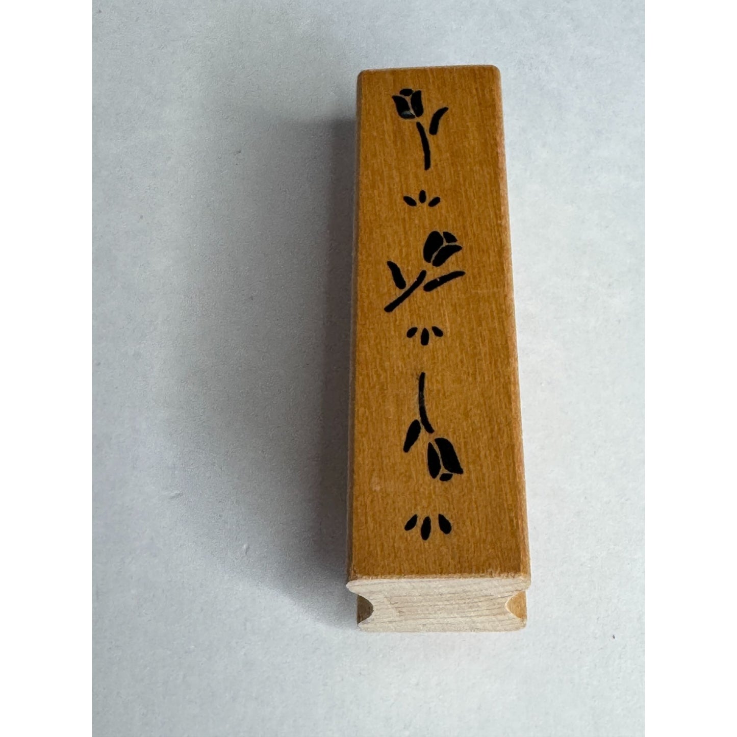 Great Impressions Rubber Stamp Rose Long Stem Flowers Border Edge Card Making