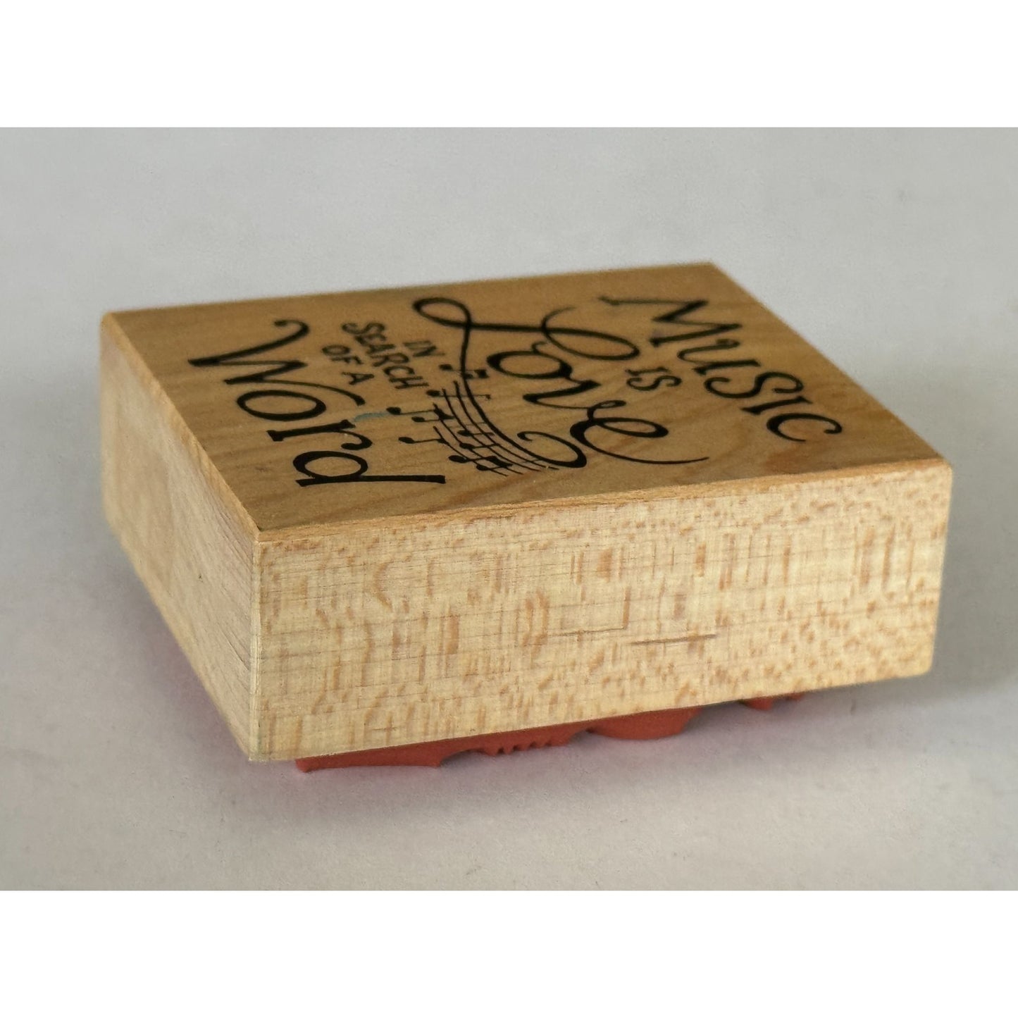 PSX Rubber Stamp Music Is Love In Search Of A Word Card Making Words Sentiment