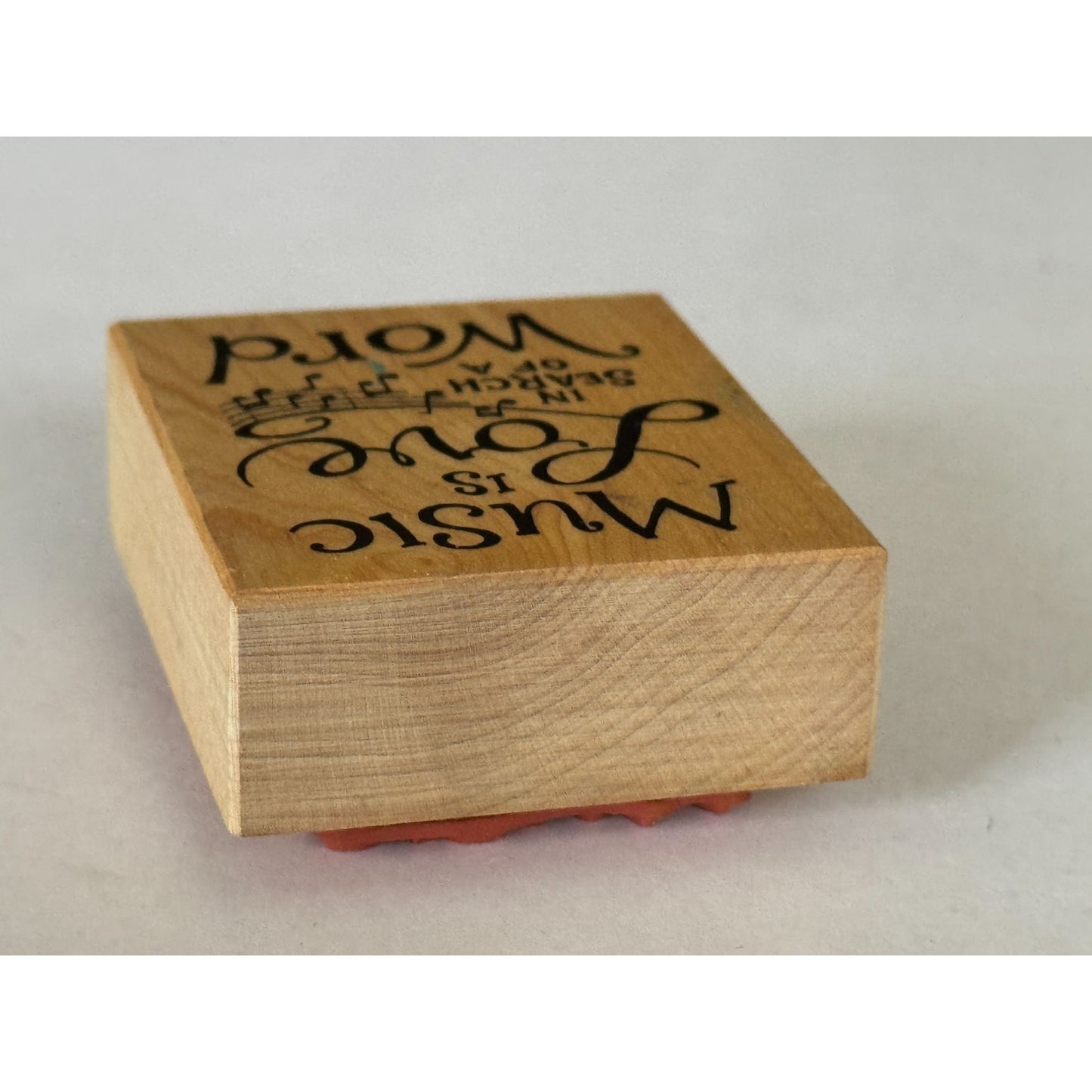 PSX Rubber Stamp Music Is Love In Search Of A Word Card Making Words Sentiment