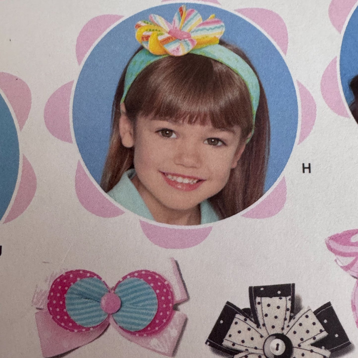 Simplicity Sewing Pattern 1820 Little Girls Flower Headbands Hair Accessories Fabric Bows Uncut