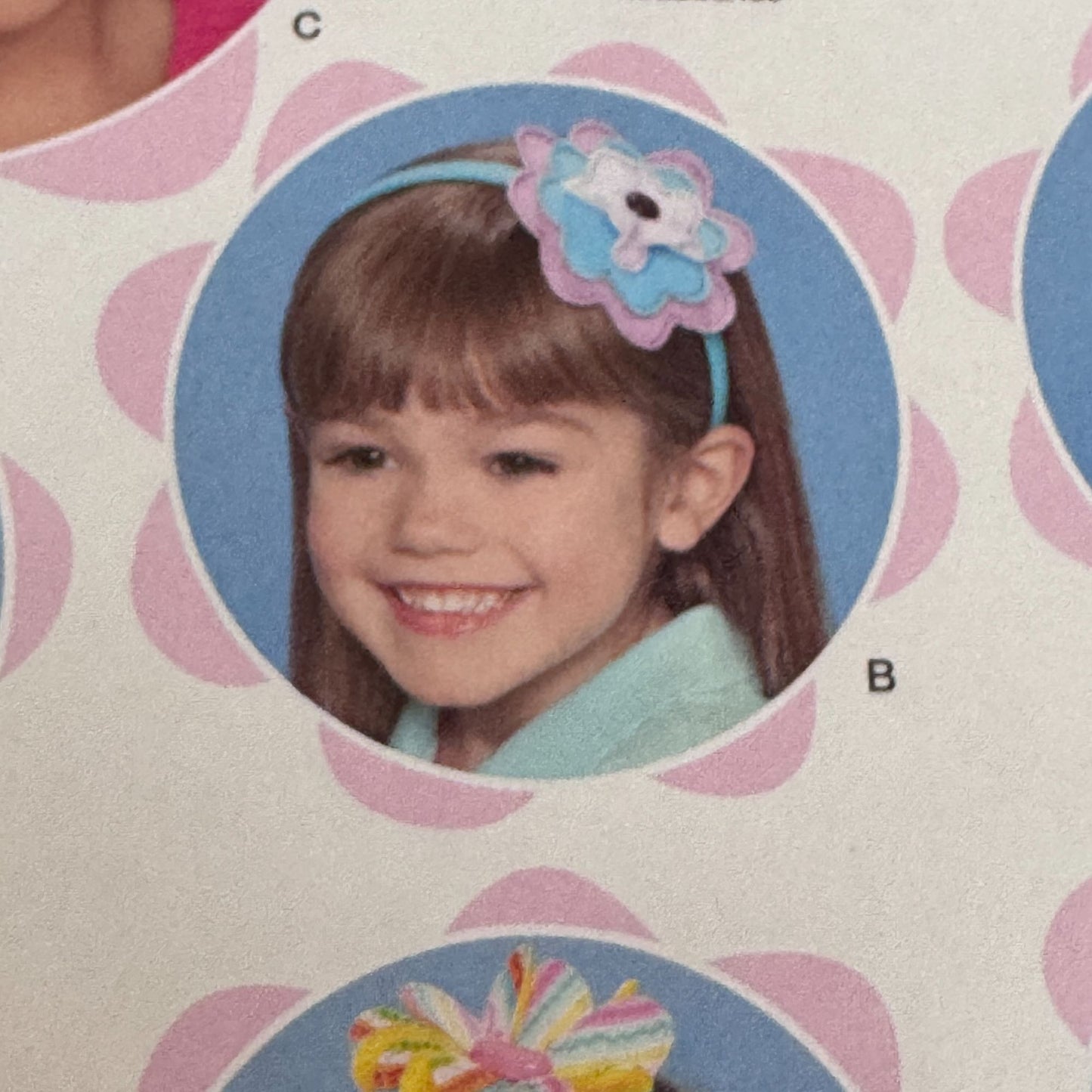 Simplicity Sewing Pattern 1820 Little Girls Flower Headbands Hair Accessories Fabric Bows Uncut