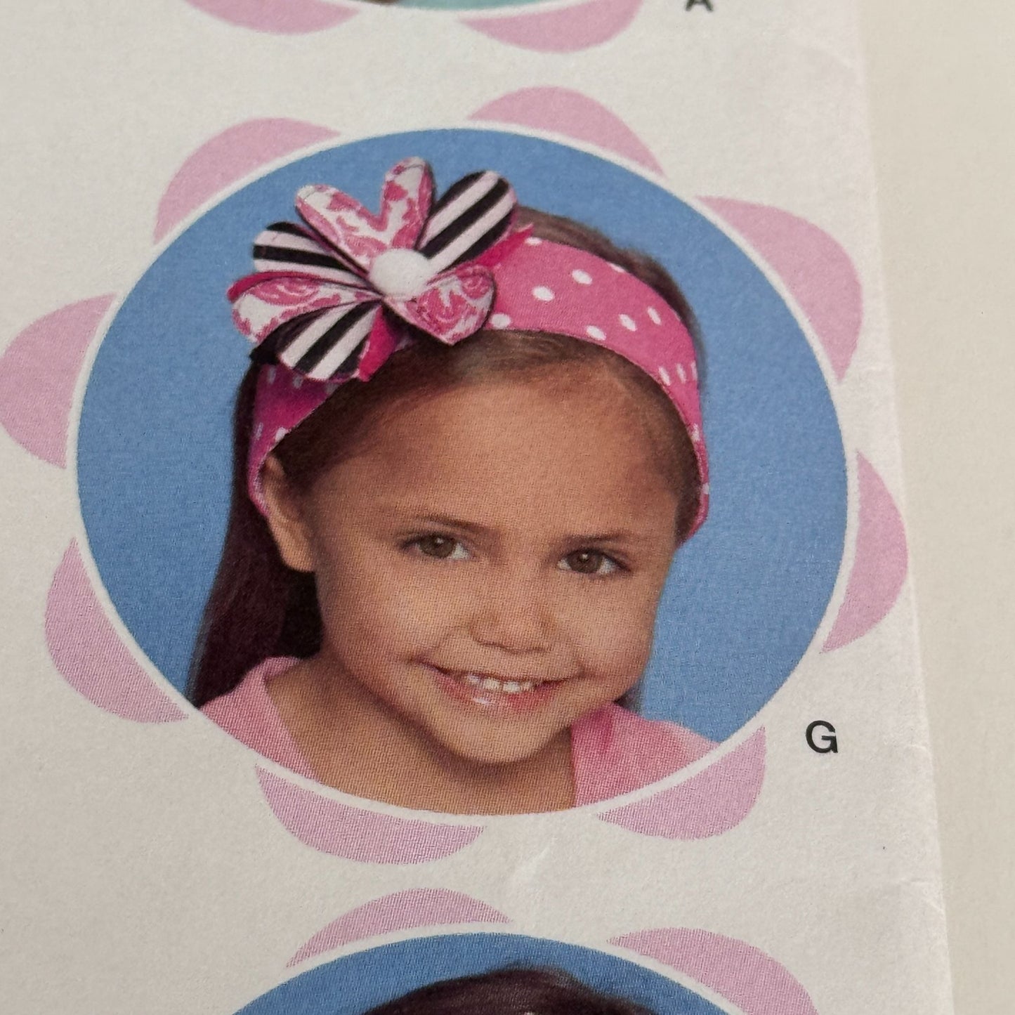 Simplicity Sewing Pattern 1820 Little Girls Flower Headbands Hair Accessories Fabric Bows Uncut