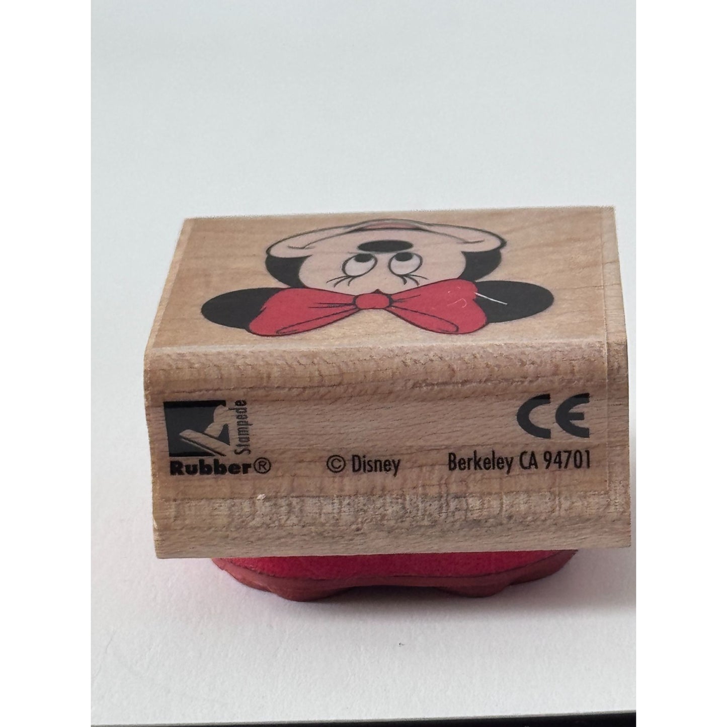 Rubber Stampede Disney Minnie Mouse Rubber Stamp Portrait Happy Face Card Making Smile Bow