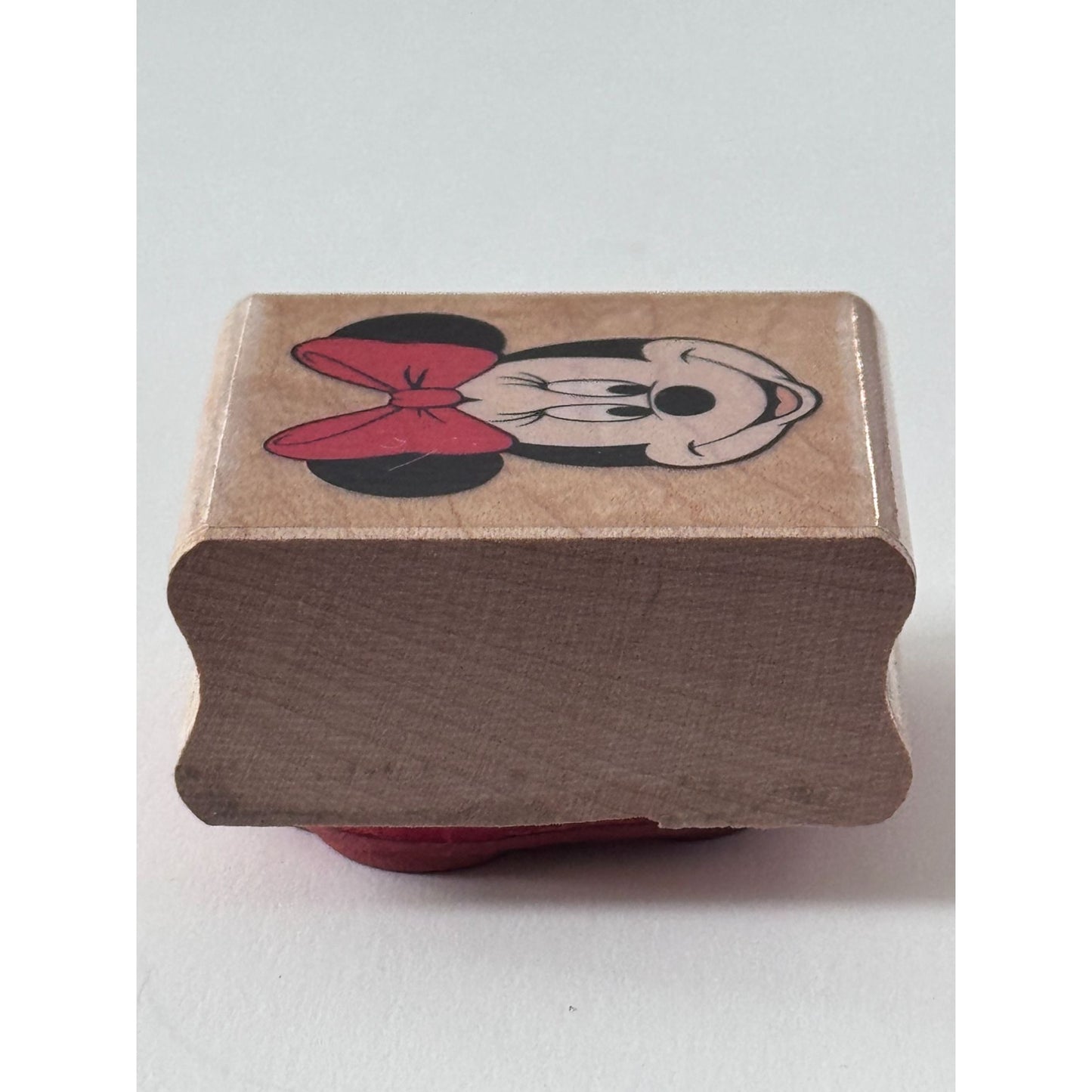 Rubber Stampede Disney Minnie Mouse Rubber Stamp Portrait Happy Face Card Making Smile Bow