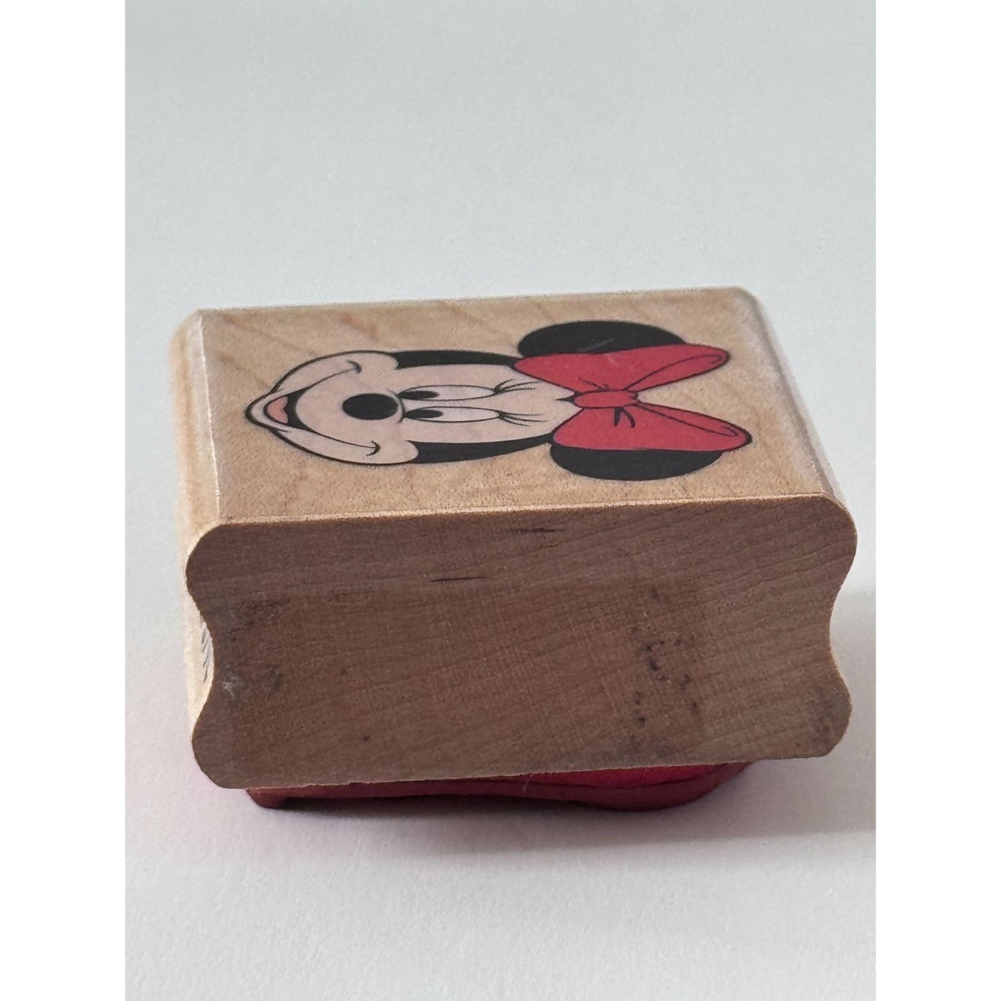 Rubber Stampede Disney Minnie Mouse Rubber Stamp Portrait Happy Face Card Making Smile Bow