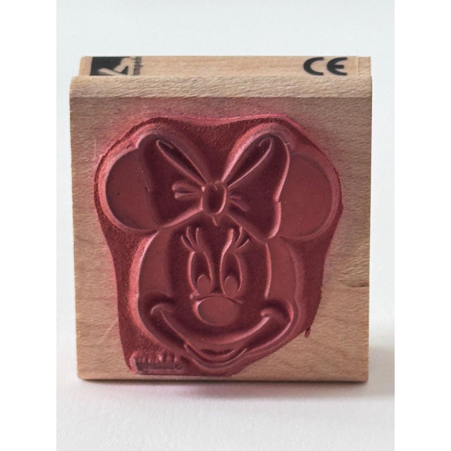 Rubber Stampede Disney Minnie Mouse Rubber Stamp Portrait Happy Face Card Making Smile Bow