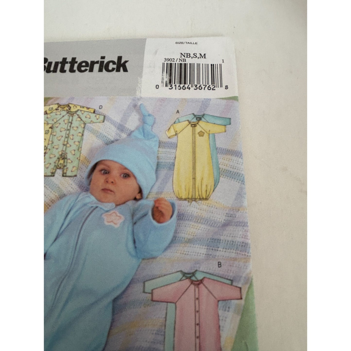 Butterick Sewing Pattern 3902 Baby Fashion Essentials Clothing Romper Newborn