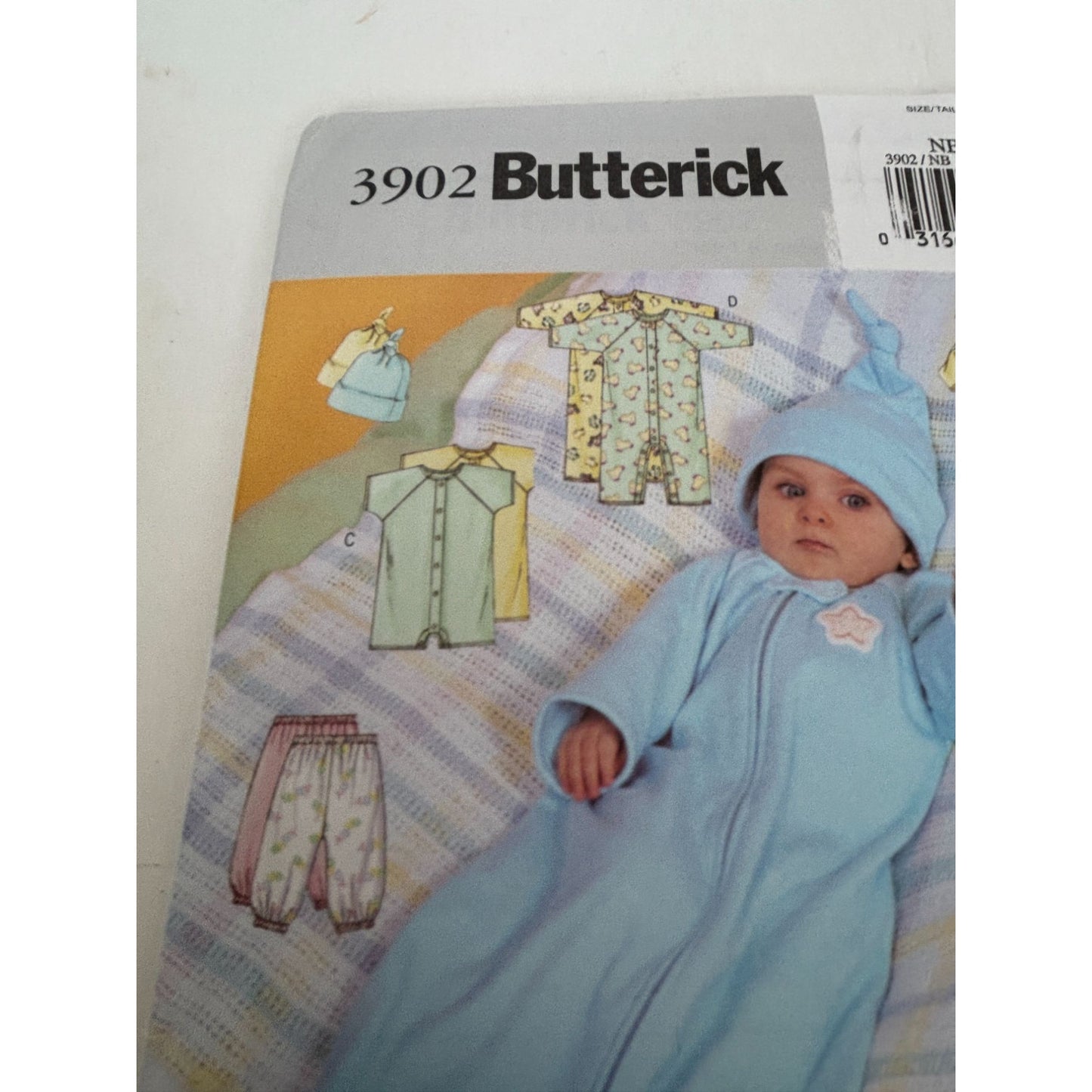 Butterick Sewing Pattern 3902 Baby Fashion Essentials Clothing Romper Newborn