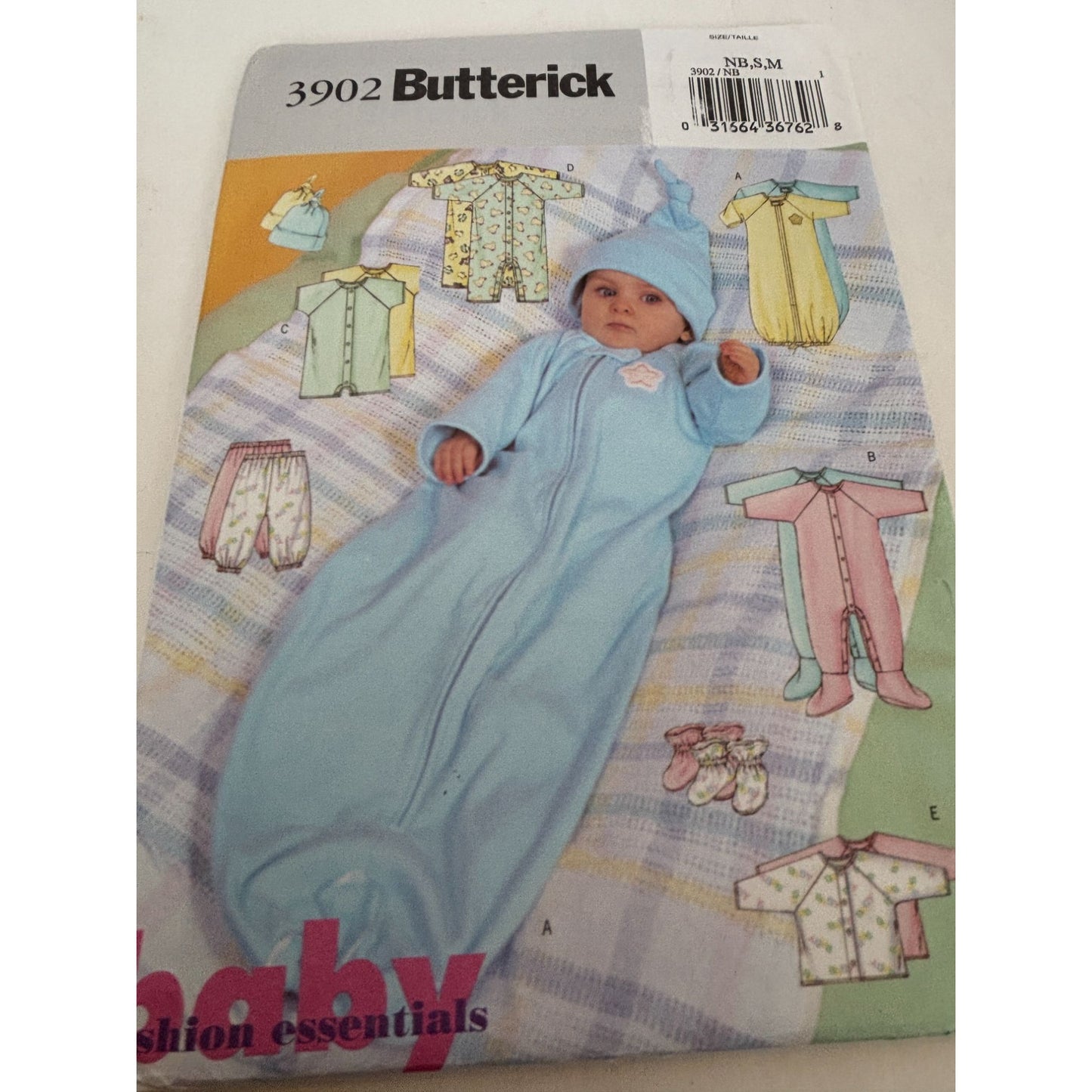 Butterick Sewing Pattern 3902 Baby Fashion Essentials Clothing Romper Newborn